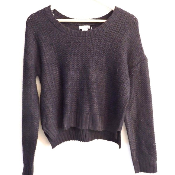 Body Central Knit Sweater Stretchy Crop - Picture 3 of 5